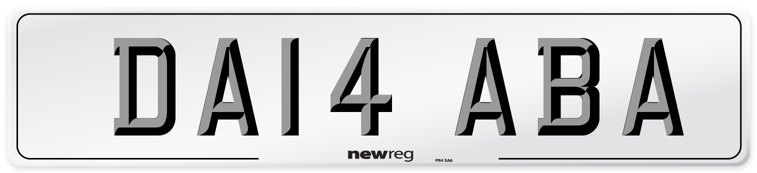 DA14 ABA Number Plate from New Reg